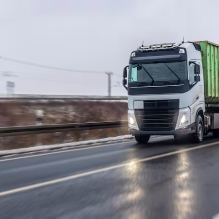 container truck racing wet highway intermodal logistics 169016 71354